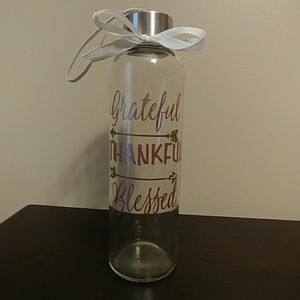 Glass Water Bottle NWT